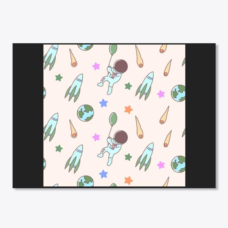 Cute Astronaut seamless pattern