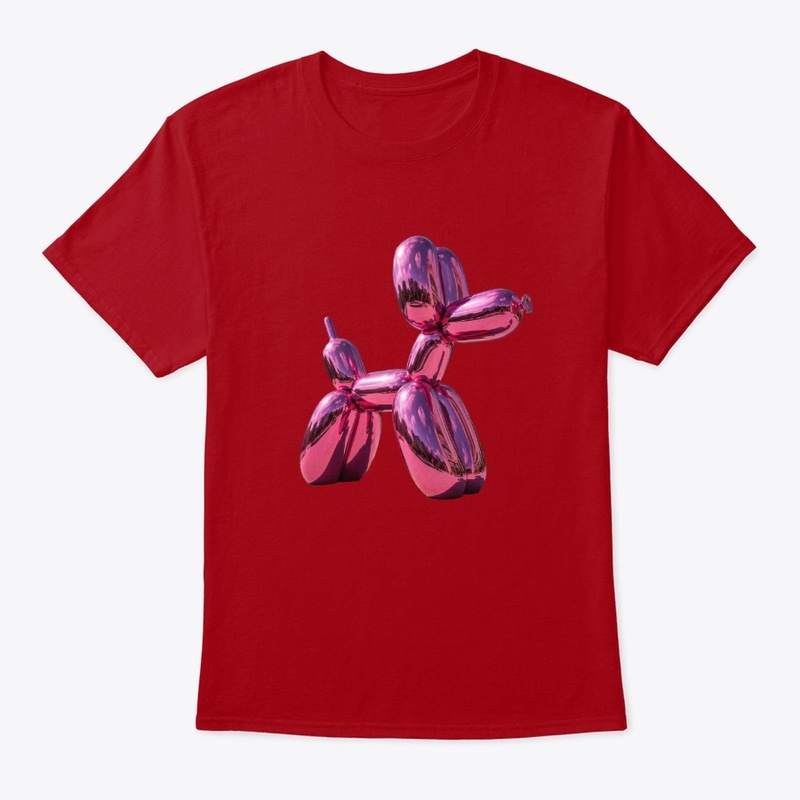  pink Balloon Dog sculpture