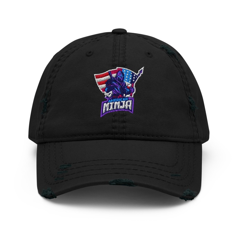 American Ninja Distressed Dad Hat