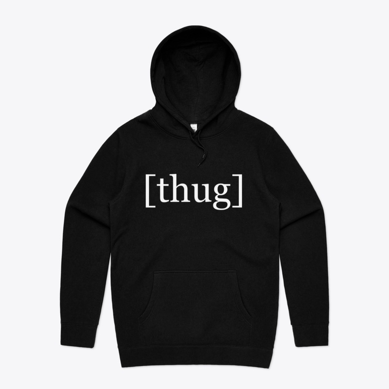 Thug in White on a Black Background
