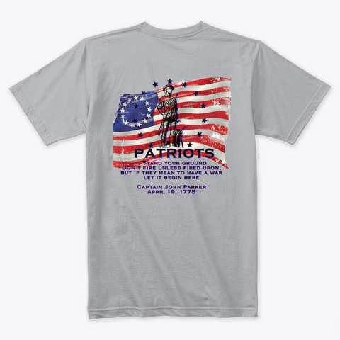 John Parker's Famous Words Heather Grey T-Shirt Back