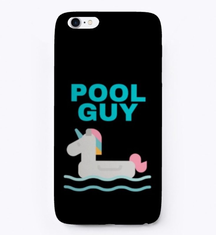Pool Guy with Inflatable Unicorn