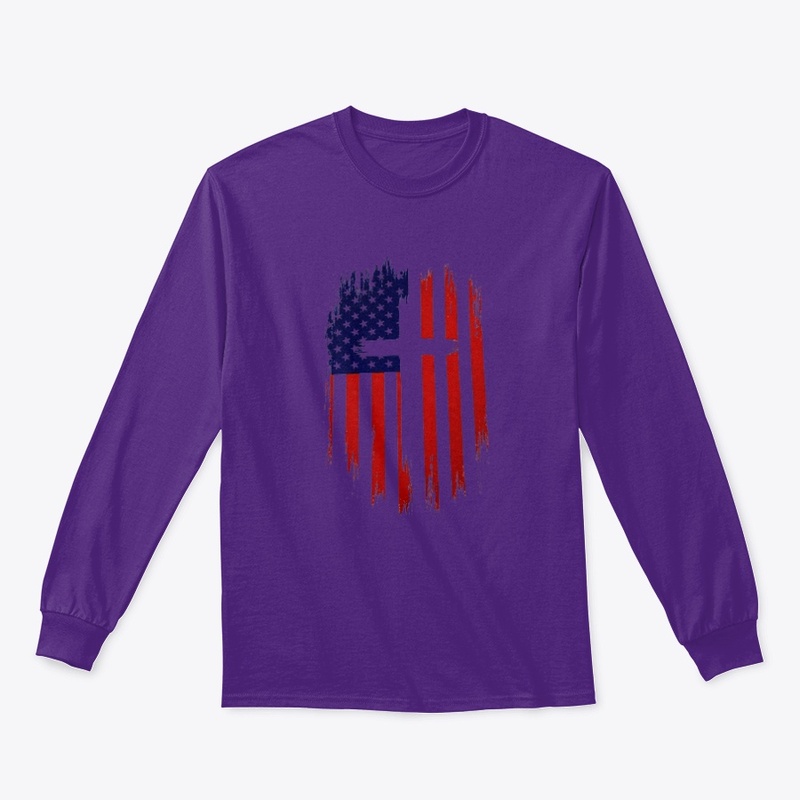 American Flag Cross Distressed