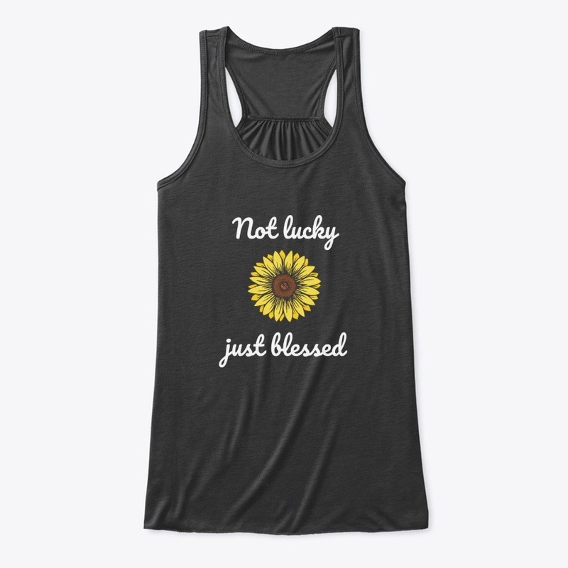 Not lucky just blessed Christian design 