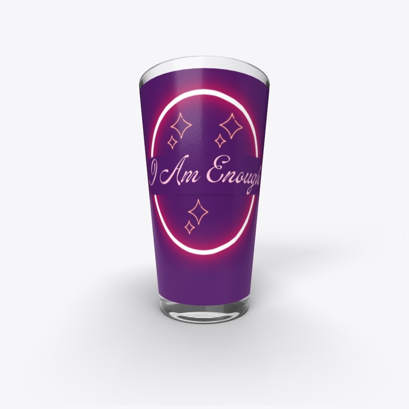I Am Enough Purple & Pink Circle