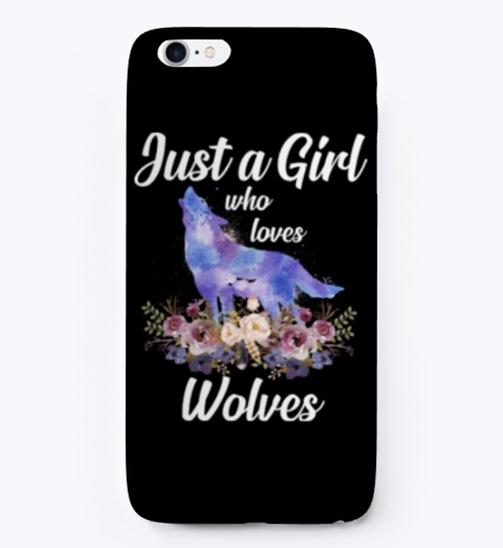 Girl Loves Wolves Watercolor Style