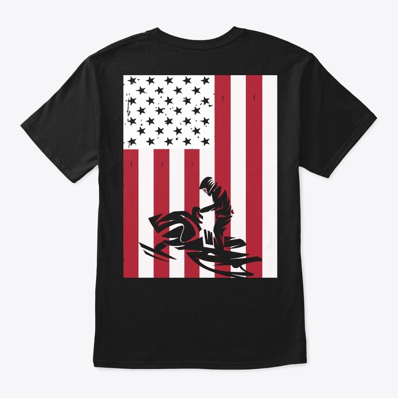 Snowmobiling US Flag