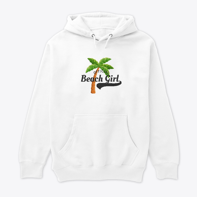 Beach Girl with Palm Tree