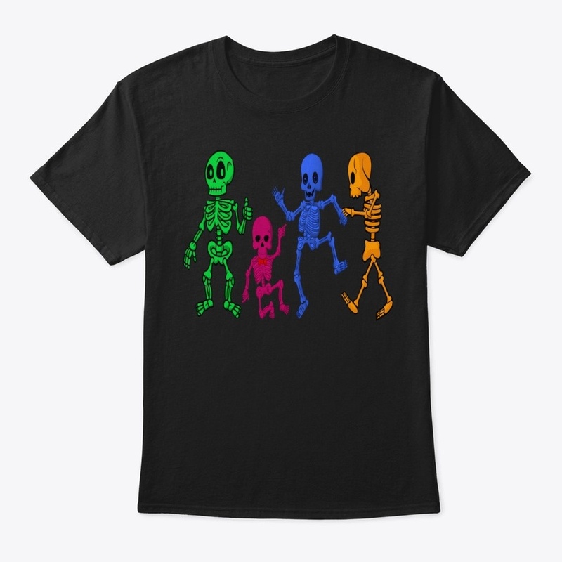skeleton family happy halloween daY