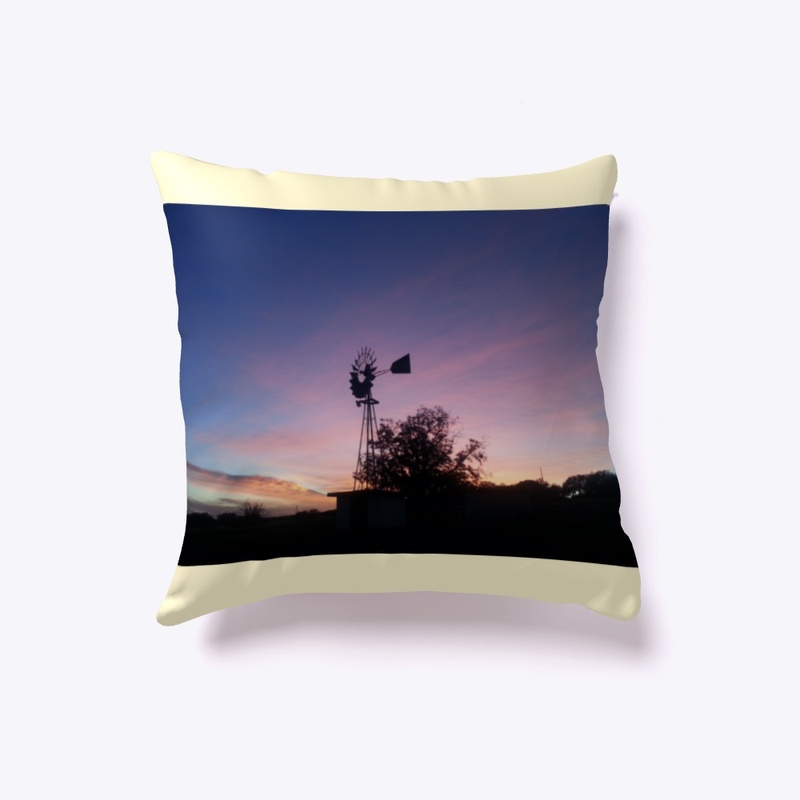 West Texas windmill - sunset