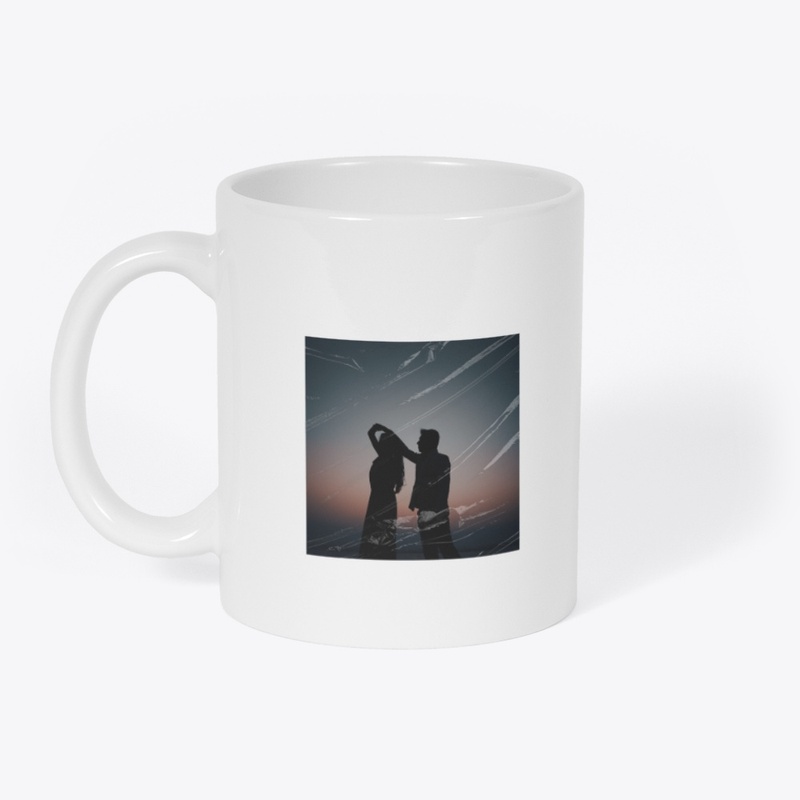 lack Simple Clean Shadow Couple T Shirt