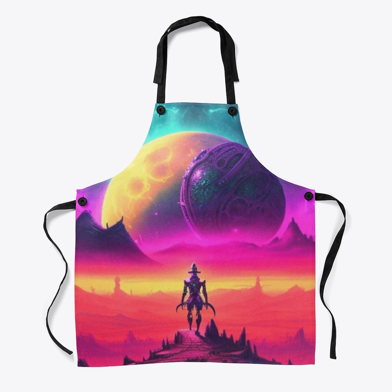 Psychadelic planet and alien