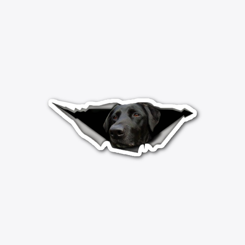 Black Labs car decal