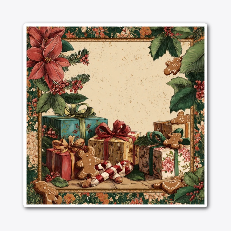 Festive Christmas Gifts Poinsettia Frame