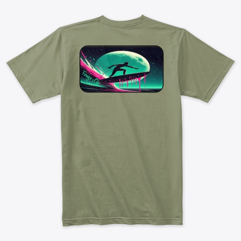 Foreign Life Pink Green Surfer