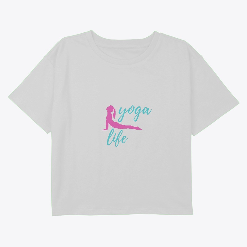 Yoga Life Pink and blue exersize tee