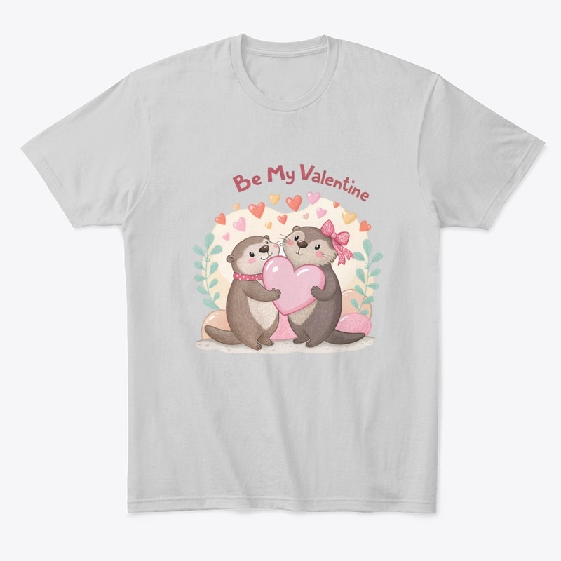 Cute Otter Valentine's Day T-Shirt 
