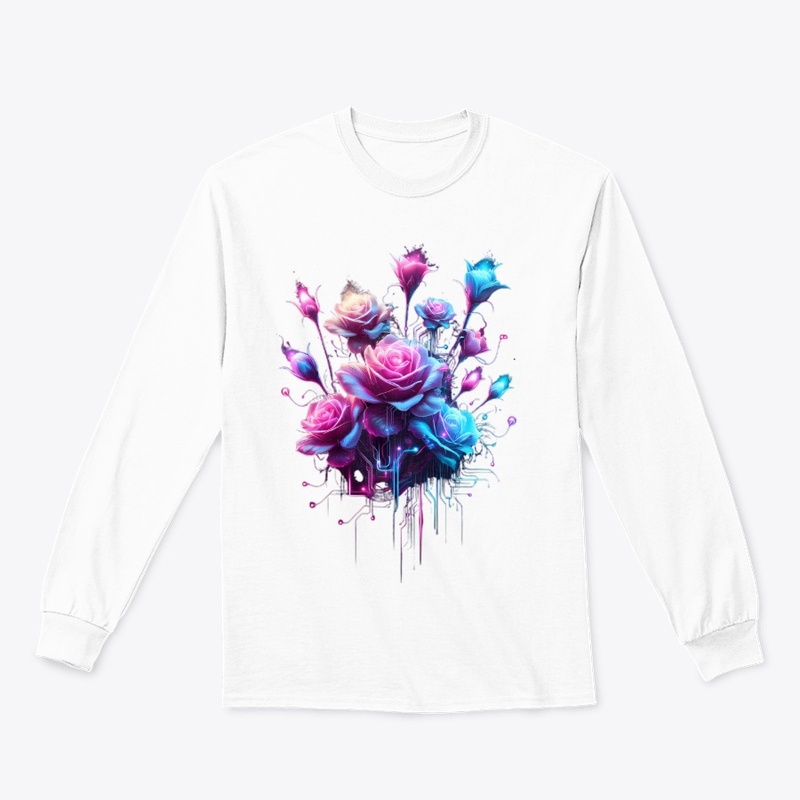 Neon Rose Bloom