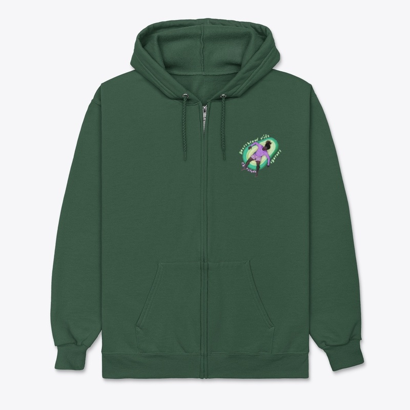 HBKT band-tee style zip hoodie