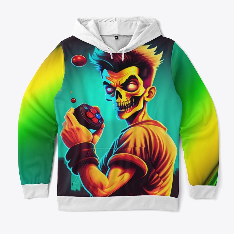 Cyber Punk skull man hoodie