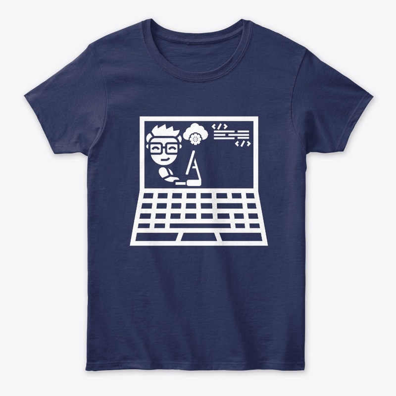 coding t shirt for girl's white