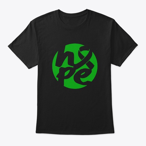 Hope Ribbon Kidney Cancer Awareness Black T-Shirt Front