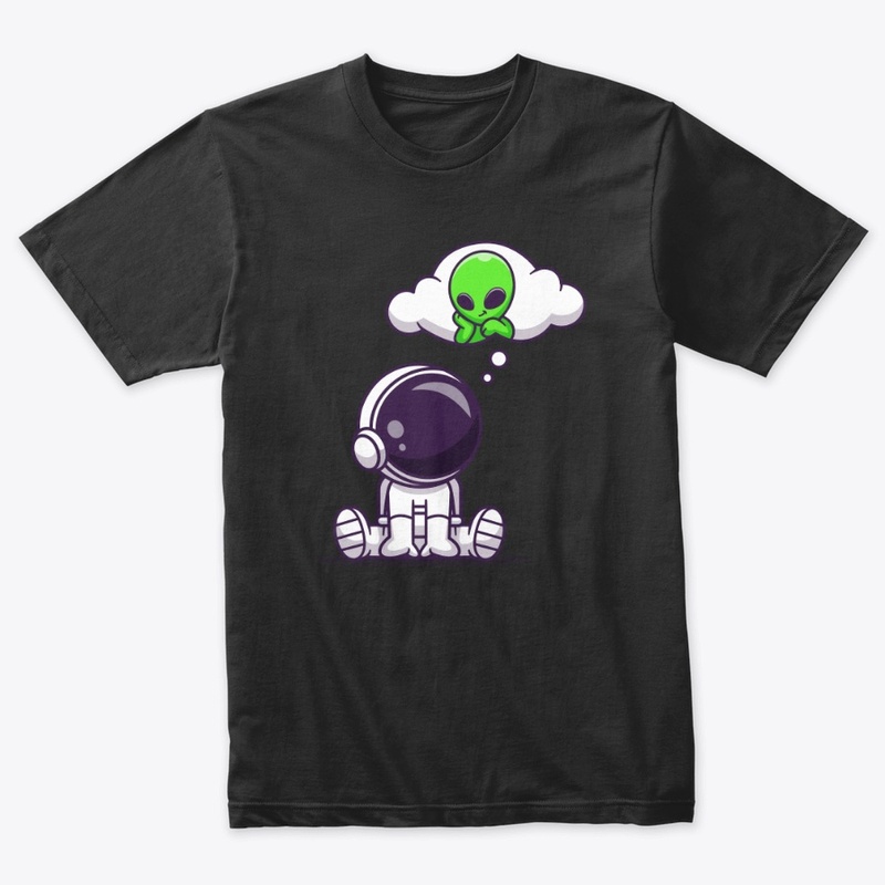 Funny Astronaut and alien