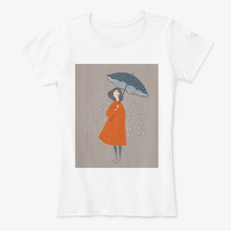 woman in the rain