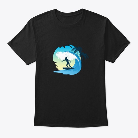 Surfing Time 4 Opof Black T-Shirt Front