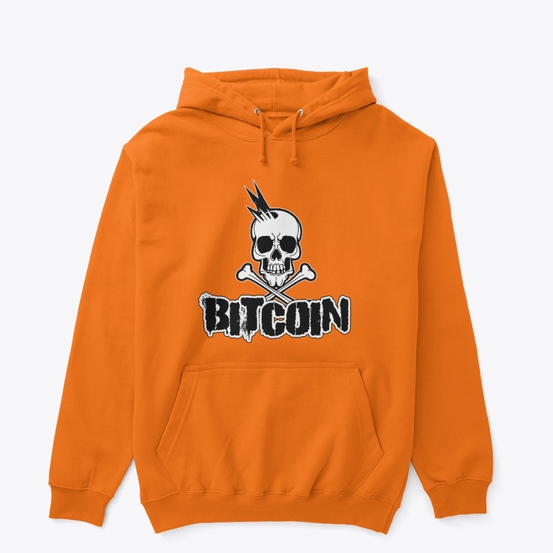 BITCOIN RANCID STYLE (BLACK SKULL PRINT)