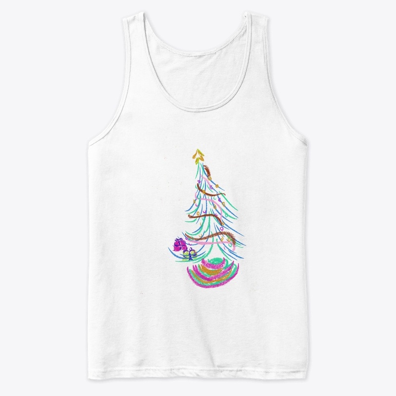 lone right side up Christmas tree