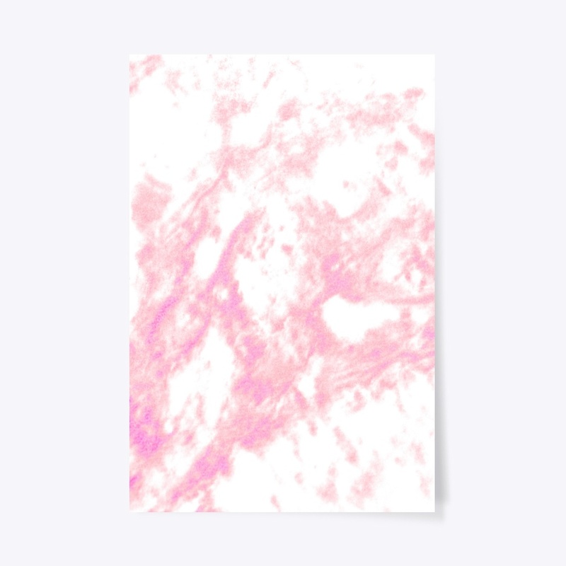 pink marble on white