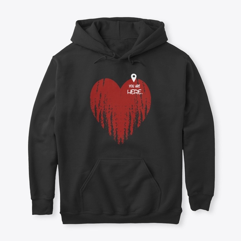 You Are Here Cute Red Heart Gift