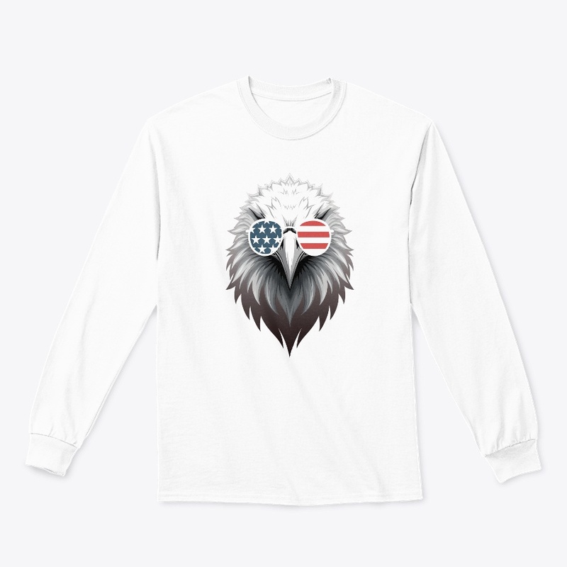 Eagle Art with American Flag Sunglasses