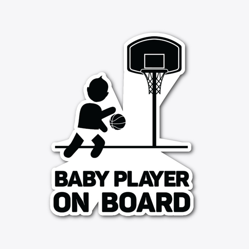 CAR STICKER - BABY PLAYER ON BOARD