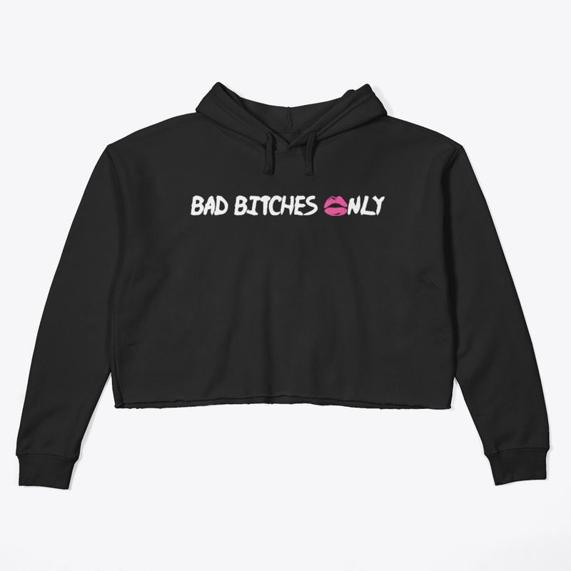 Women's BBO Crop Hoodie White Font
