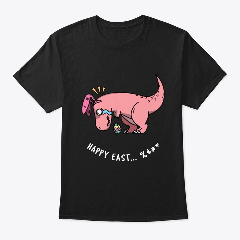 Happy Easter Dinosaur White
