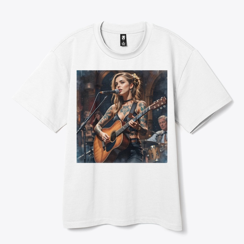 a guitar-playing female singer