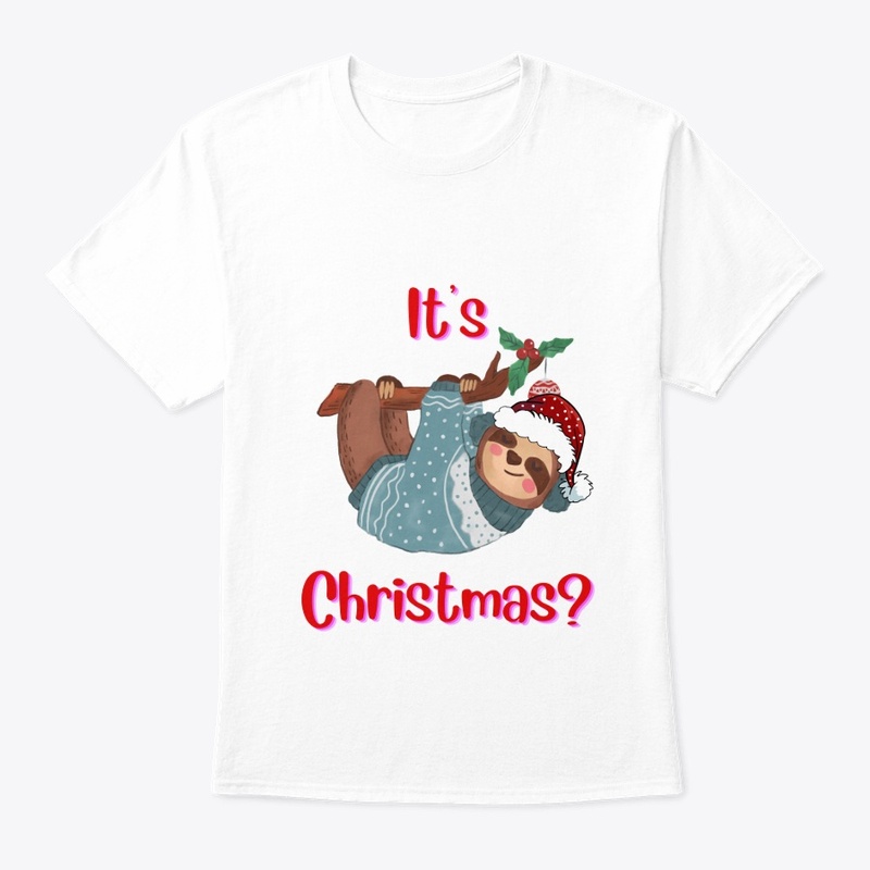 It's Christmas? Sloth hanging on branch