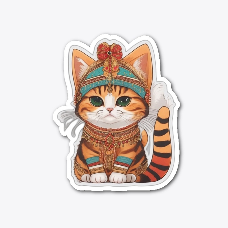 Gatito con traje de la India