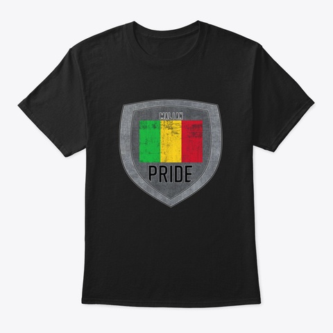 Mali   Malian Pride Black T-Shirt Front