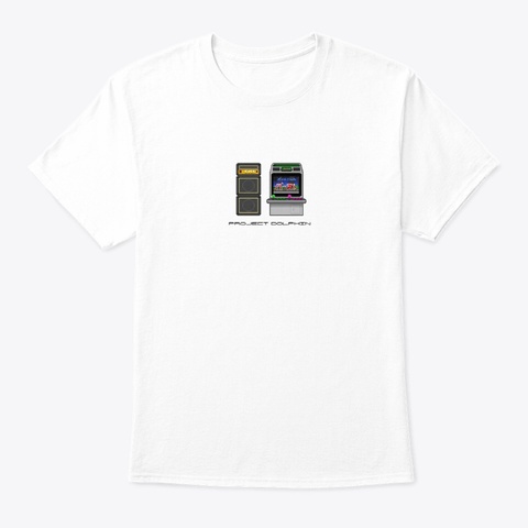 Amp &Amp; Arcade White áo T-Shirt Front
