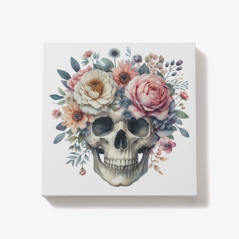 Peonies Skull