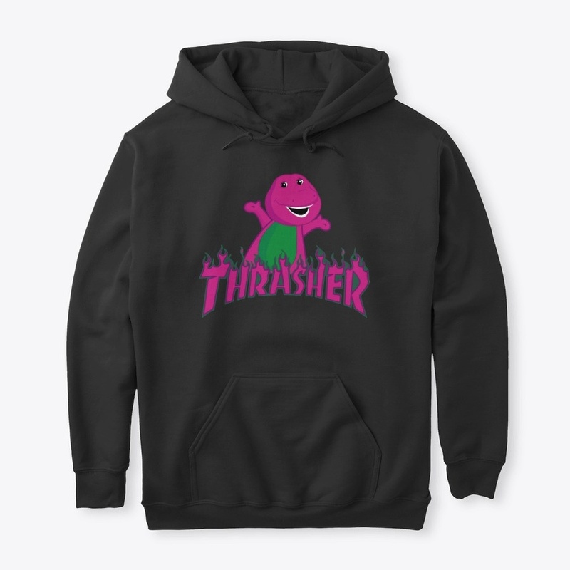 purple trex skateboarding hoodie  etc