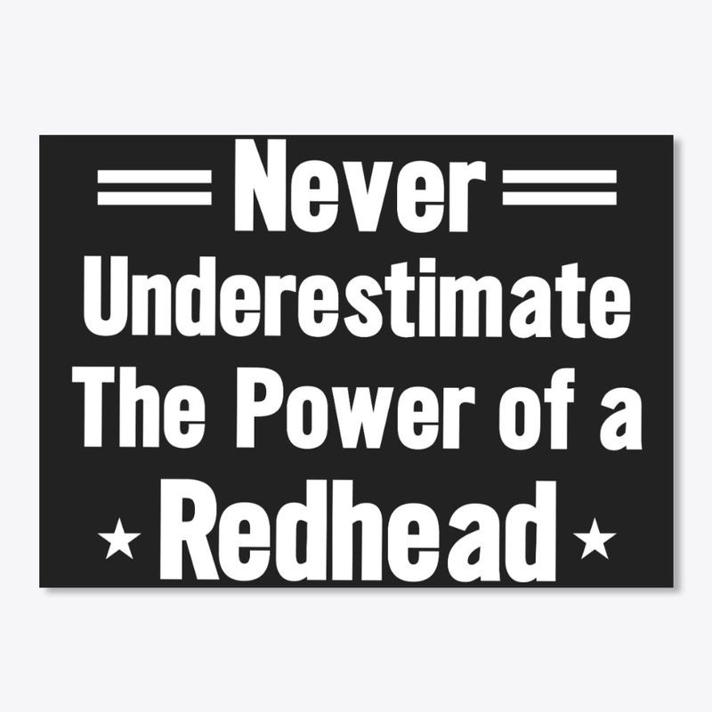 Power Of A Redhead Sticker