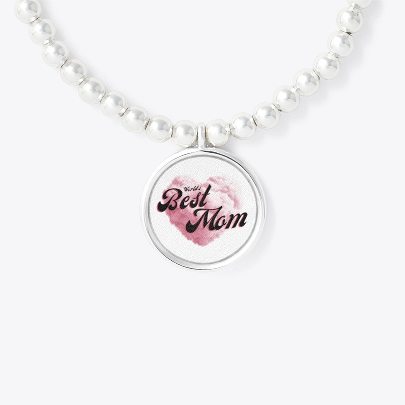 Worlds Best Mom Black-Pink Typography