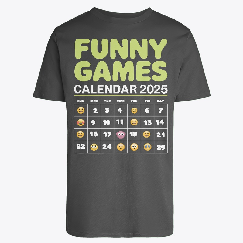 Funny Games Calendar2025 Iconic Design. 