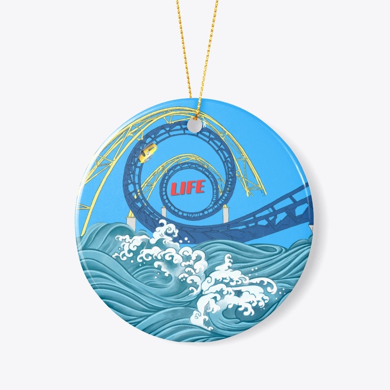 Graphic design ceramic ornaments 