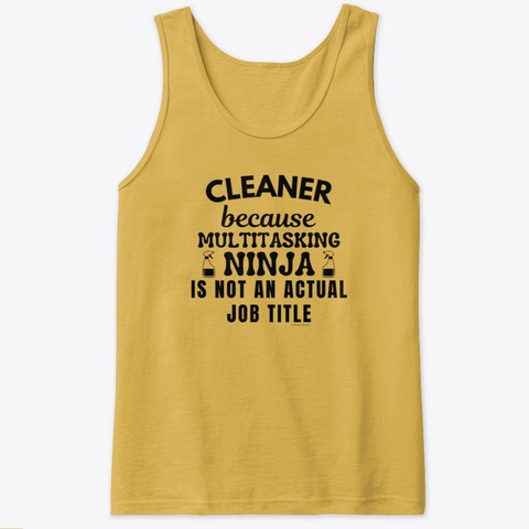 Multitasking Ninja Housekeeping Fun Gold T-Shirt Front