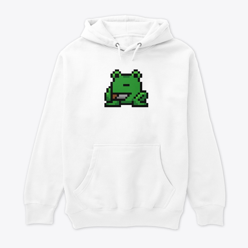 Pixel Frog with a knife 1